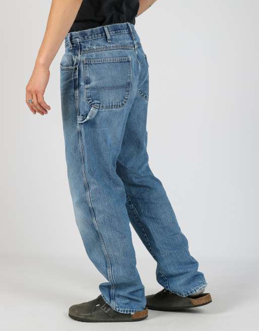 Vintage Dickies 34x34 denim carpenter jeans in light blue