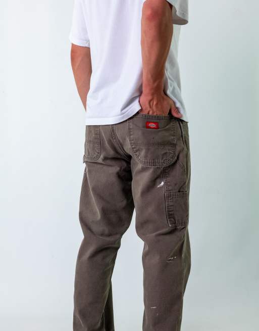 Vintage Dickies 34x34 Denim Carpenter Jeans Khaki Green