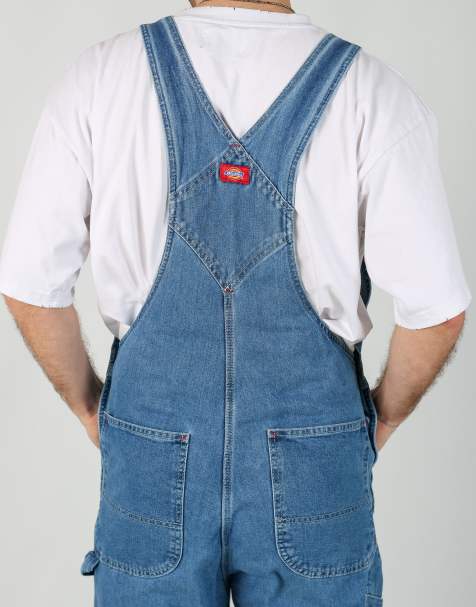 Vintage Dickies 34x34 denim dungarees in blue - view 1