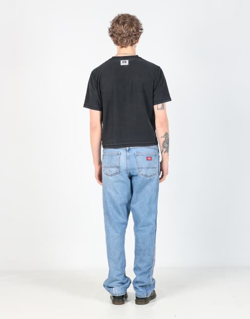 Vintage Dickies 34x34 denim jeans in light blue, 3 of 4