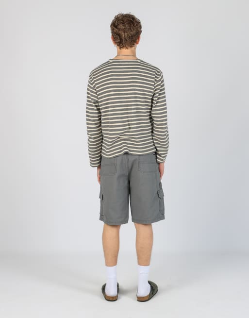 Vintage Dickies 36x21 canvas cargo shorts in grey, 3 of 4
