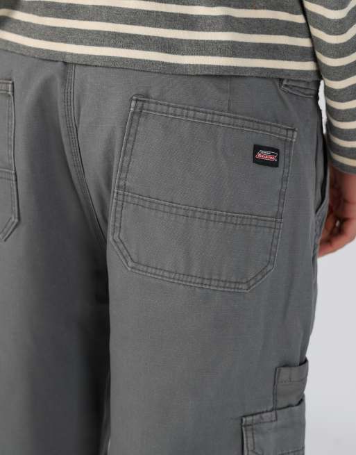 Vintage Dickies 36x21 canvas cargo shorts in grey, 4 of 4