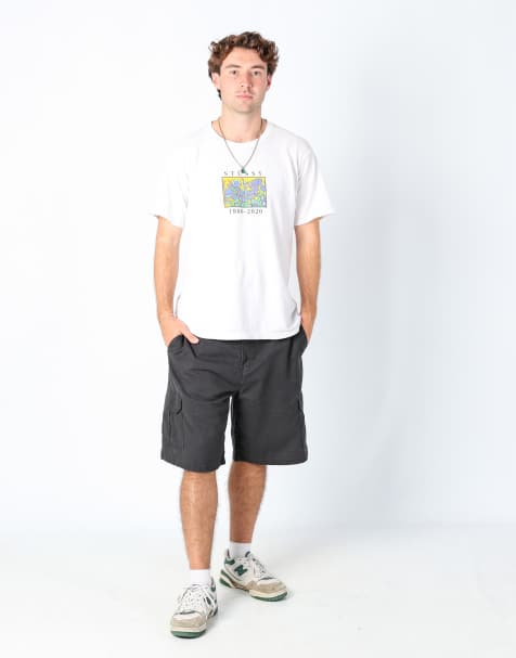 Vintage Dickies 36x22 canvas cargo shorts in black - view 1