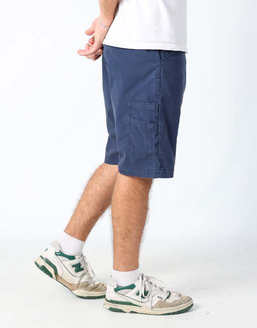 Vintage Dickies 36x22 canvas cargo shorts in navy blue