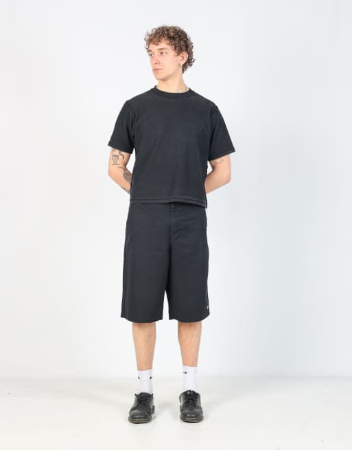 Vintage Dickies 36x24 canvas carpenter baggy shorts in black