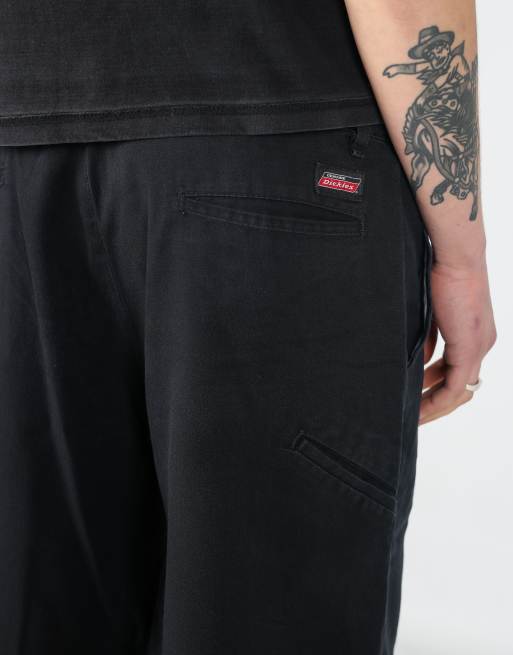 Vintage Dickies 36x24 canvas carpenter baggy shorts in black, 4 of 4