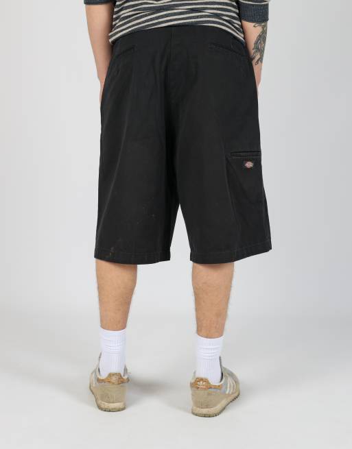 Vintage Dickies 36x24 canvas carpenter baggy shorts in black