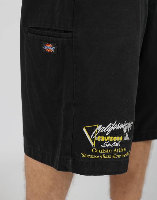 Vintage Dickies 36x24 canvas carpenter baggy shorts in black, 4 of 4