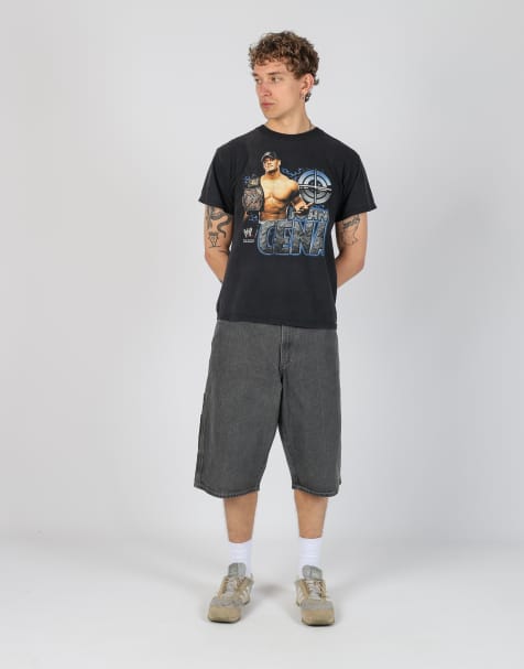 Vintage Dickies 36x26 denim hip hop baggy jorts shorts in charcoal grey - view 1