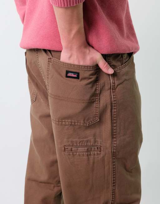 Vintage Dickies 36x30 Canvas Carpenter Baggy Jeans Brown