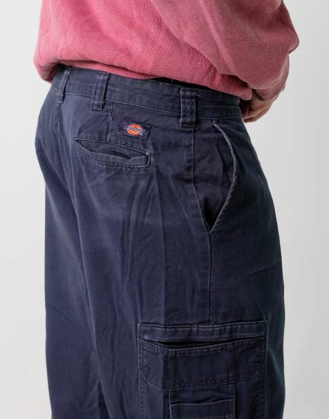 Vintage Dickies 36x30 Canvas Carpenter Baggy Jeans Navy Blue - view 1