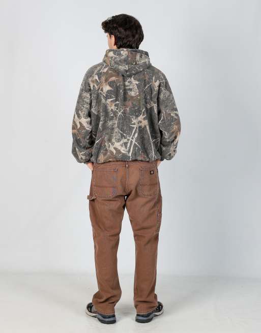 Vintage Dickies 36x30 canvas carpenter jeans in brown, 3 of 4