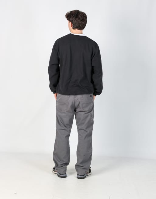 Vintage Dickies 36x30 canvas carpenter jeans in charcoal grey, 3 of 4