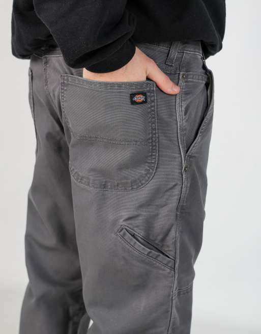 Vintage Dickies 36x30 canvas carpenter jeans in charcoal grey, 4 of 4