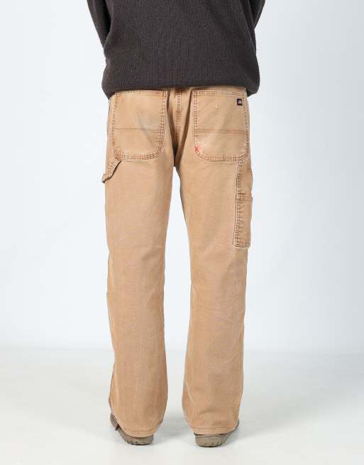Vintage Dickies 36x30 canvas carpenter jeans in tan