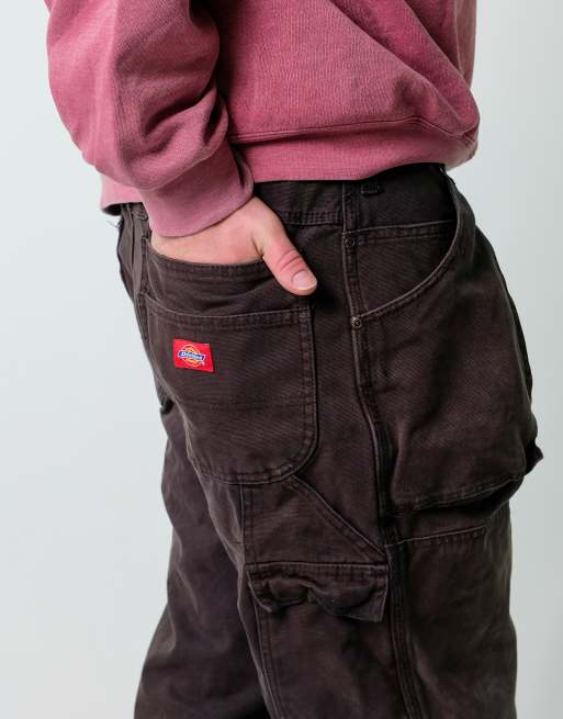 Vintage Dickies 36x30 Denim Carpenter Baggy Jeans Black