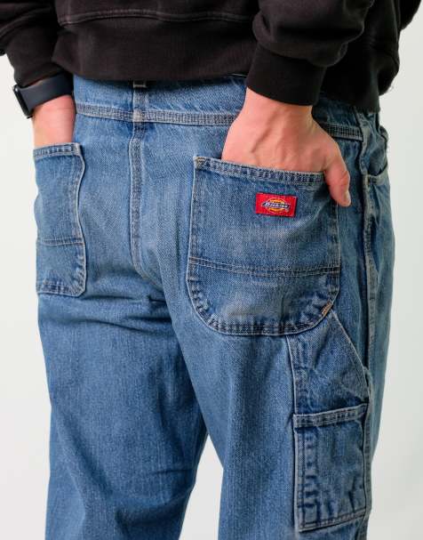 Vintage Dickies 36x30 Denim Carpenter Baggy Jeans Blue - view 1