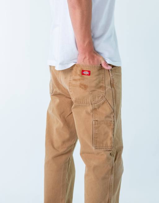 Vintage Dickies 36x30 Denim Carpenter Jeans Brown