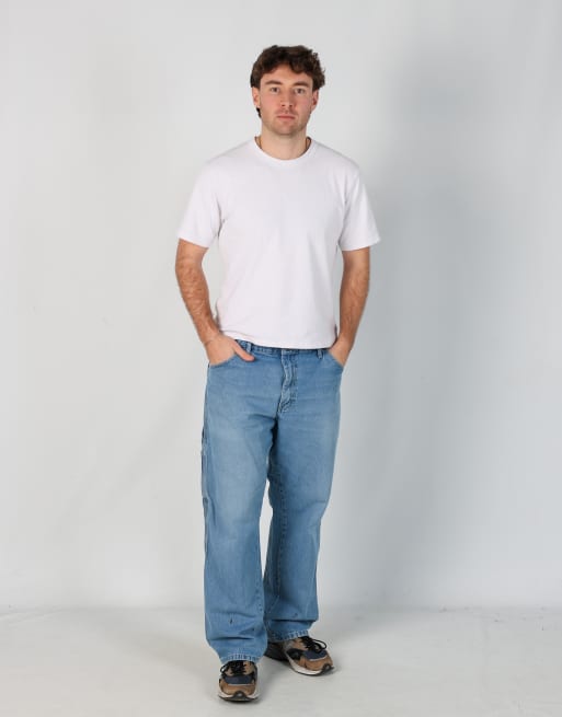 Vintage Dickies 36x30 denim carpenter jeans in light blue