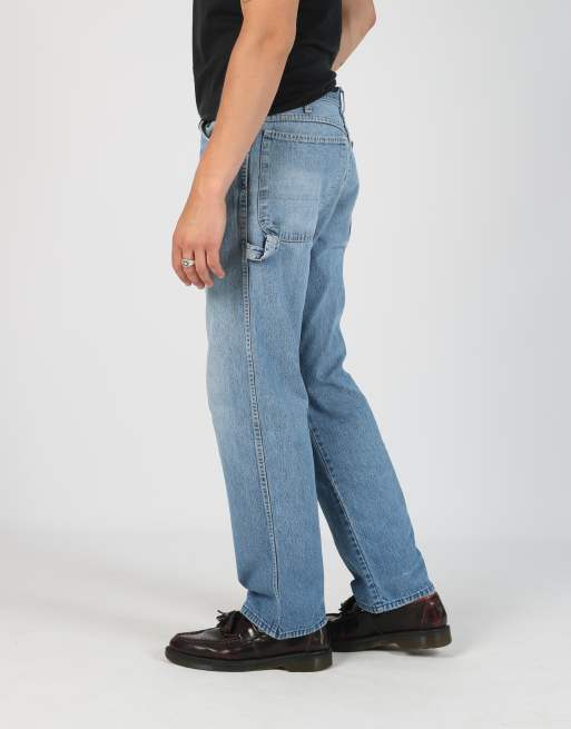 Vintage Dickies 36x30 denim carpenter jeans in light blue, 2 of 4