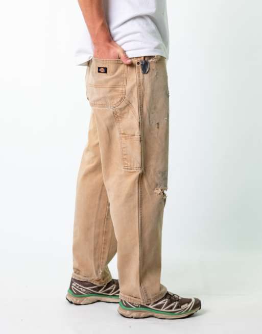 Vintage Dickies 36x30 Denim Carpenter Jeans Tan