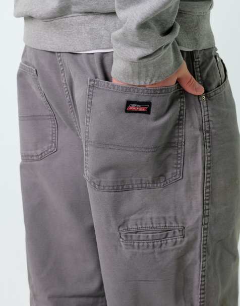 Vintage Dickies 36x32 Canvas Carpenter Baggy Jeans Charcoal Grey - view 1