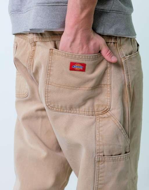 Vintage Dickies 36x32 Canvas Carpenter Baggy Jeans Tan