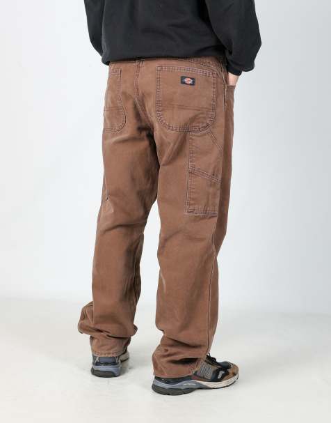 Vintage Dickies 36x32 canvas carpenter jeans in brown - view 1