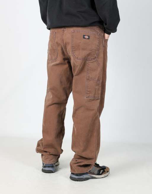 Vintage Dickies 36x32 canvas carpenter jeans in brown