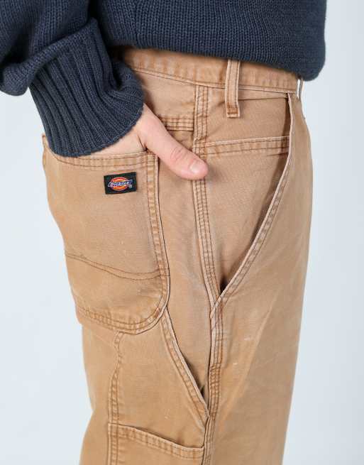 Vintage Dickies 36x32 canvas carpenter jeans in tan, 2 of 4