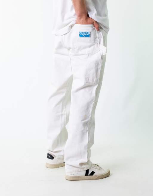 Vintage Dickies 36x32 Canvas Carpenter Jeans White