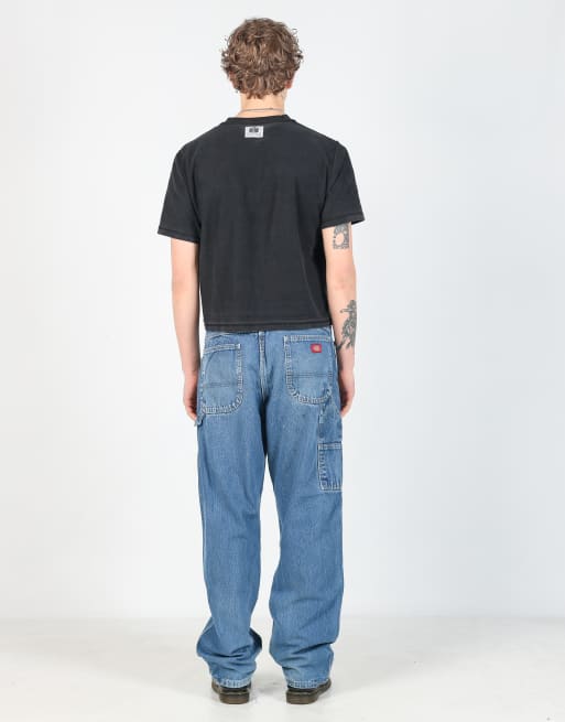 Vintage Dickies 36x32 denim carpenter jeans in blue, 3 of 4