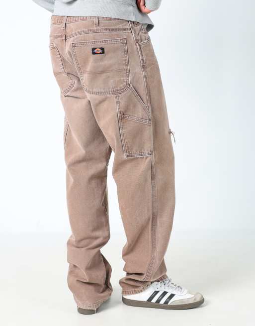 Vintage Dickies 36x32 denim carpenter jeans in brown