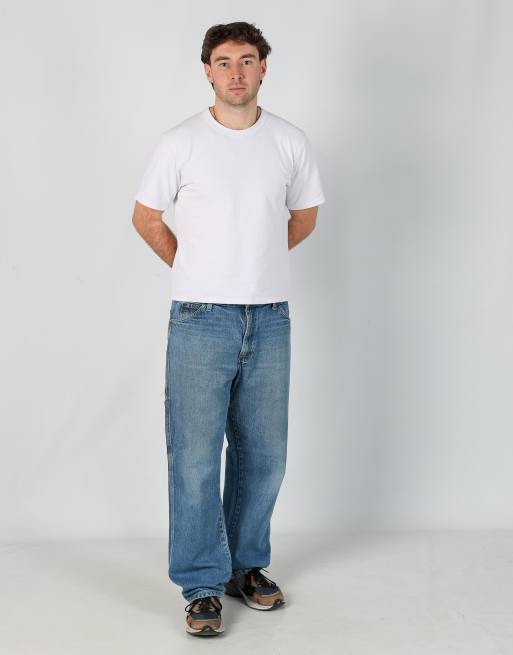 Vintage Dickies 36x32 denim carpenter jeans in light blue