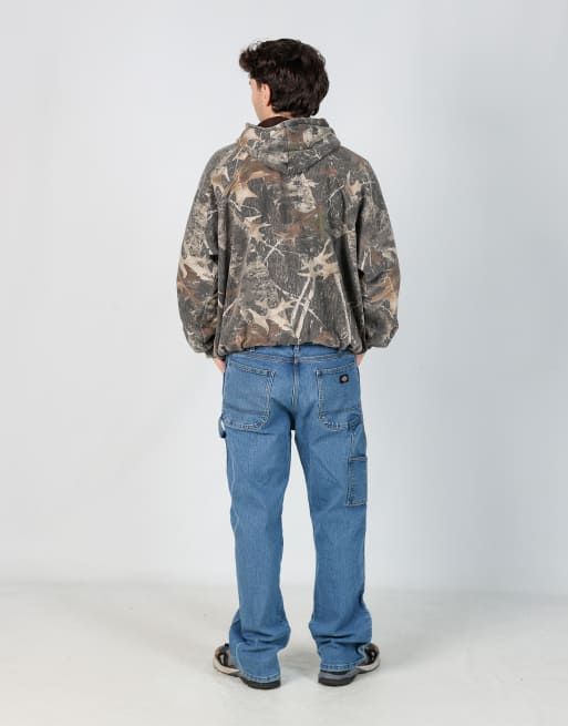 Vintage Dickies 36x32 denim carpenter jeans in light blue, 3 of 4