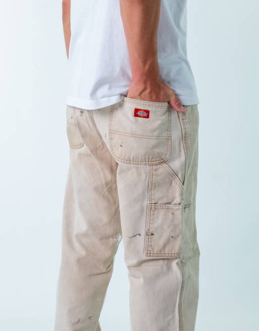 Vintage Dickies 36x32 Denim Carpenter Jeans Tan