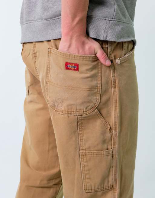 Vintage Dickies 36x34 Canvas Carpenter Baggy Jeans Tan