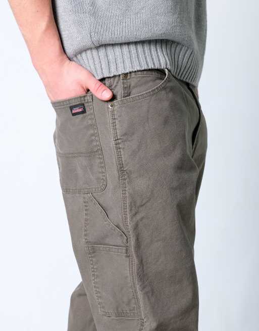 Vintage Dickies 36x34 Denim Carpenter Baggy Jeans Dark Green