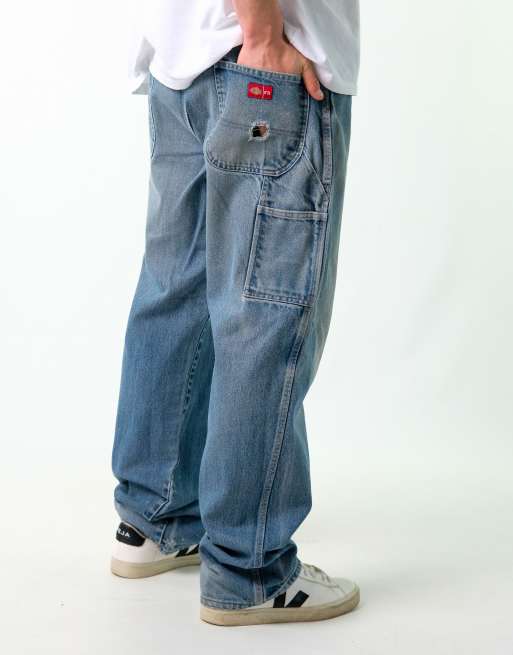 Vintage Dickies 36x34 Denim Carpenter Jeans Blue