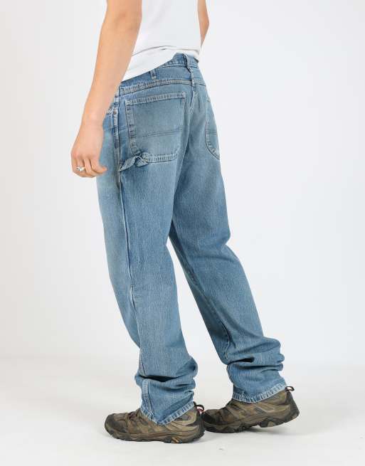 Vintage Dickies 36x35 denim carpenter jeans in light blue