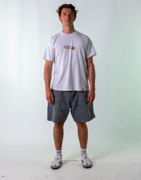 Vintage Dickies 38" Denim Carpenter Jorts Shorts Grey - view 1