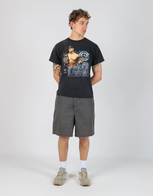 Vintage Dickies 38x21 canvas cargo shorts in charcoal grey