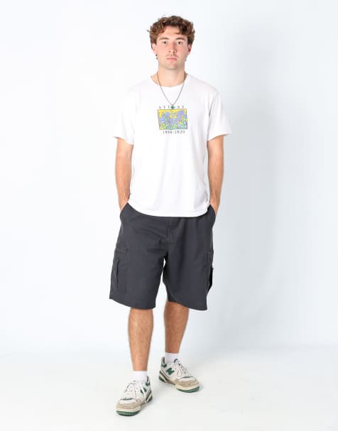 Vintage Dickies 38x24 canvas cargo shorts in navy blue - view 1