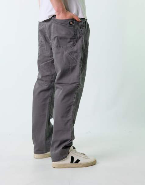 Vintage Dickies 38x30 Canvas Carpenter Baggy Jeans Grey - view 1