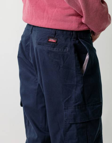 Vintage Dickies 38x30 Canvas Carpenter Baggy Jeans Navy Blue - view 1