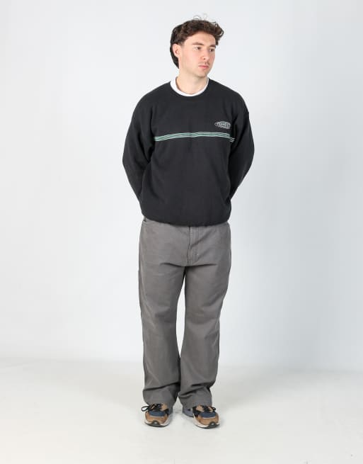 Vintage Dickies 38x30 canvas carpenter jeans in charcoal grey