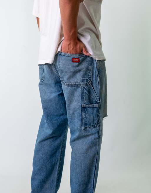 Vintage Dickies 38x30 Denim Carpenter Jeans Blue