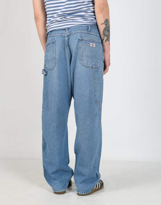 Vintage Dickies 38x30 denim carpenter jeans in blue, 2 of 4