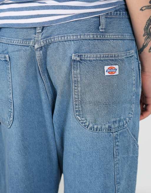 Vintage Dickies 38x30 denim carpenter jeans in blue, 4 of 4
