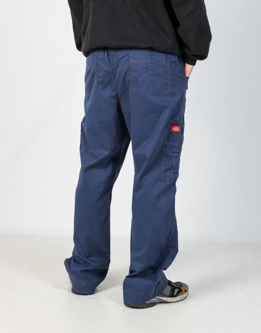 Vintage Dickies 38x30 woven cargo pants in navy blue